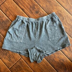American Eagle Outfitters Gray Athletic Shorts with Elastic Waistband Size Mediu